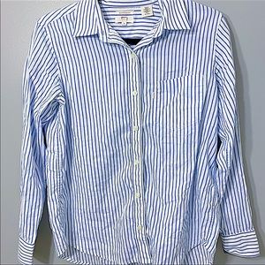 LEVI’S STRIPPED BLUE & WHITE BUTTON UP BLOUSE